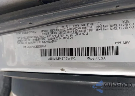 2005 Subaru Outback 2.5I Limited from USA, damaged, VIN 4S4BP62C856388058